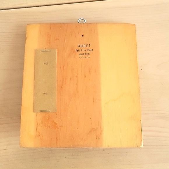 Vintage Audet Carved Wood Cabin Wall Hanging - Picture 5 of 6